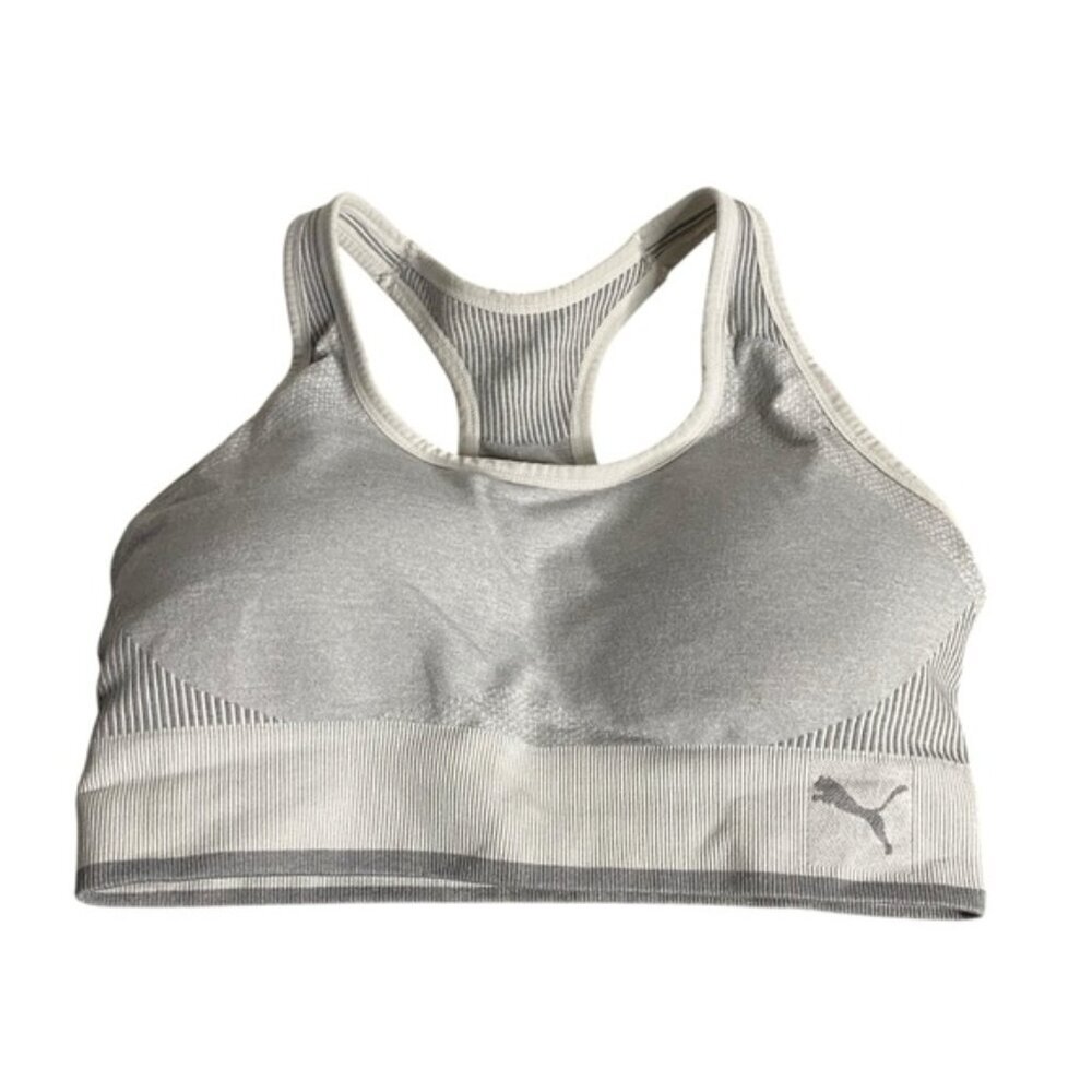 Puma Women's Gray Seamless Sports Bra
